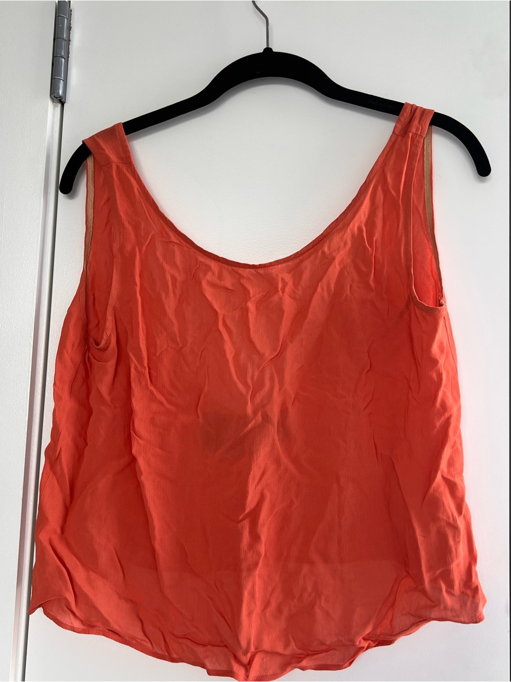Rare Reformation Silk Tank with Scoop Back - Coral